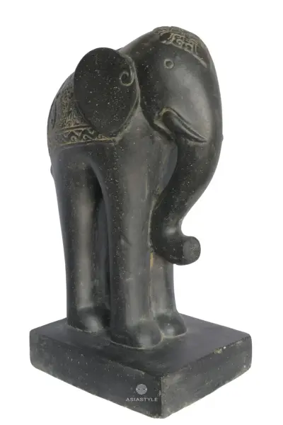 Product image of the product “Majestic Elephant Sculpture, Cast Stone, 60 cm High, Antique finish colour. ”